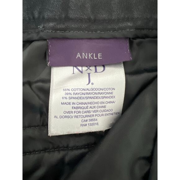 NYDJ  Charcoal Gray Tummy Slimming Ankle Pants Woman Size 2 Stretch Twill - Picture 3 of 10